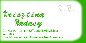 krisztina nadasy business card